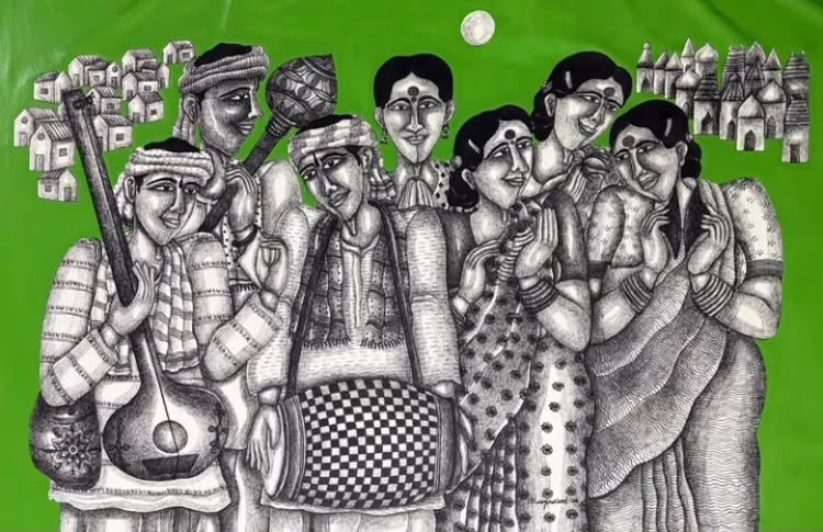 Selected artwork by Dhan Prasad